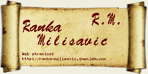 Ranka Milisavić vizit kartica